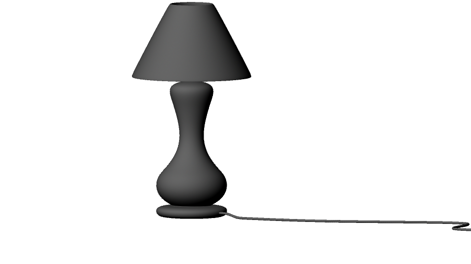 3D-Lampe von der Seite